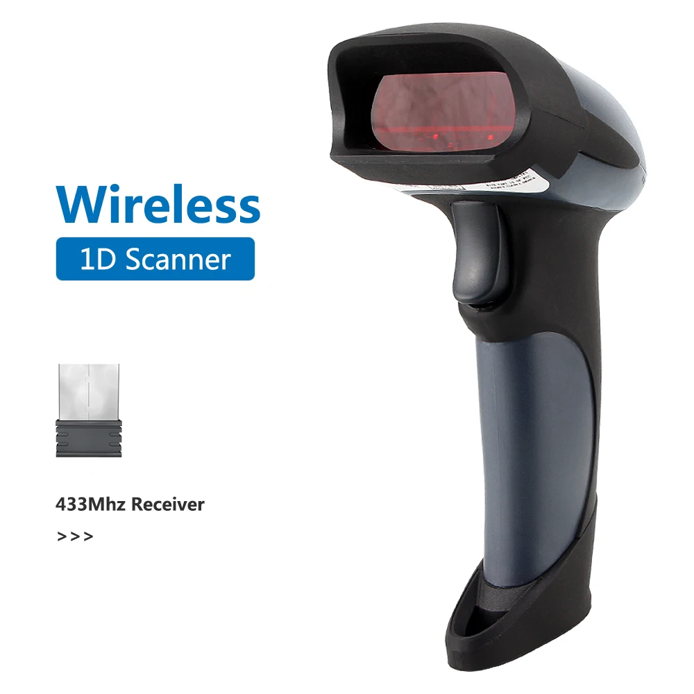 NETUM NT-M2 Portable Laser Wireless Barcode Scanner Reader USB 433MHz 256KB Flash Memory 3000 Bar Codes for Windows MAC