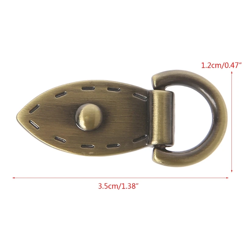 Leaf D Buckle Metal Buckles Handbag Strap Clasp Keyring Dog Chain Hooks DIY 066F