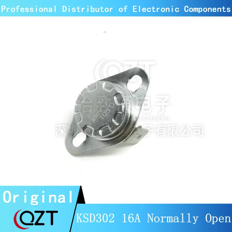 10PCS Bimetal Thermostat KSD302 Normally open 40C-100C Ceramics 16A250V 40C 45C 50C 55C 60C 70C 75C 80C 85C 90C 100C degrees