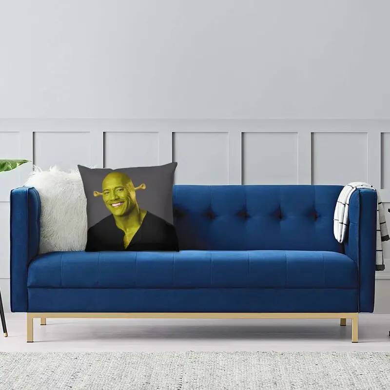 Dwayne The Shrok Johnson Throw Pillow Case 45*45cm Sofa The Rock Muscle Man Cushion Cover Cool Pillowcover Double-sided Printing