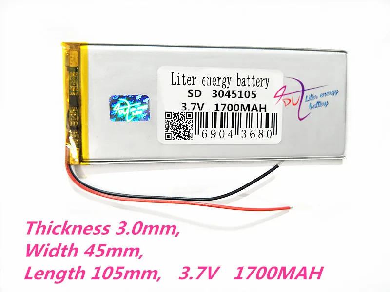 3045105 3.7V 1700mah Lithium polymer Battery with Protection Board For PDA Tablet PCS Digital Products