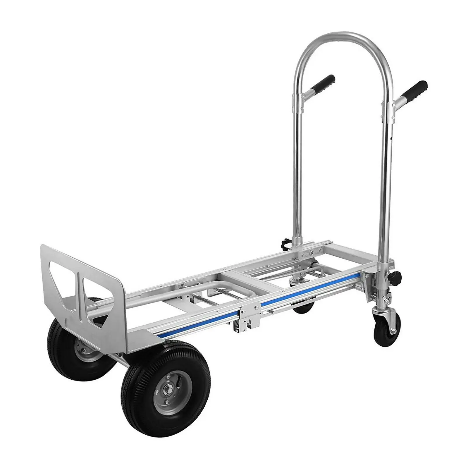 3in1 Hand Truck Folding Dolly 4-Wheels Barrow Tools Transport Trolley Beach Cart Carretilla Luggage Shopping Cart 1000 lbs Wagon