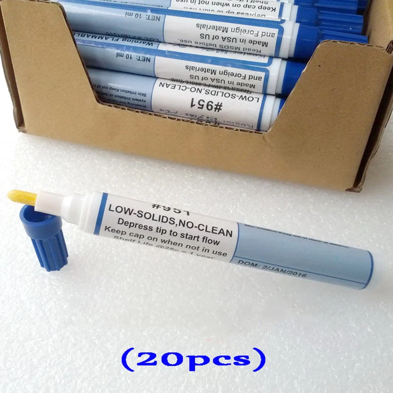 Rosin Flux Pen for Solar Cell Soldering and Electronic Maitanence, No-lead Flux Pen for PCB and Circuit Board Weldering