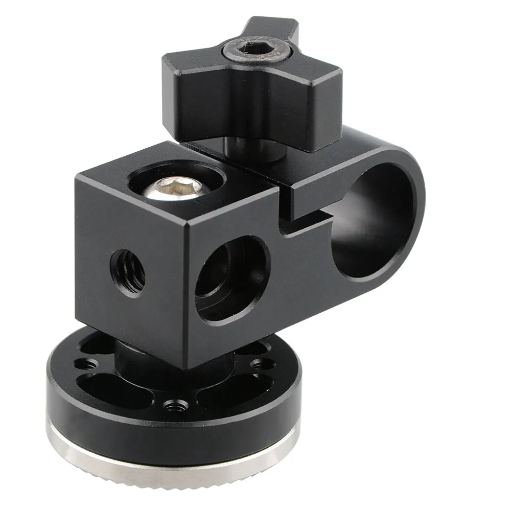 CAMVATE-Adaptador de abrazadera de varilla única de 15mm, sistema de soporte de varilla de 15mm con M6, bloqueo de montaje de roseta para cámara DSLR