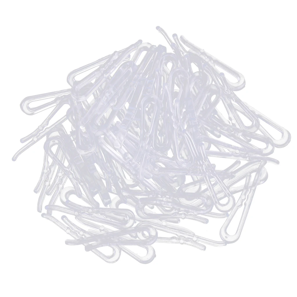 200Pcs Bulk Clear Plastic Alligator Clips For Folding Shirt Ties Socks Pants