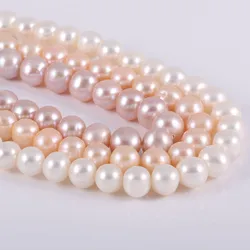 Natural Freshwater Pearl Beads High Quality 36cm Punch Loose Beads for DIY Elegant Necklace Bracelet Jewelry Making size 6-7mm