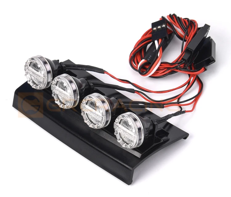 VGEBY RC-Modell LED-Scheinwerfer Für TRX4/SCX10 1/10 Crawler – Kunststoffzubehör Mit Fernbedienung & 3 Lichtmodi