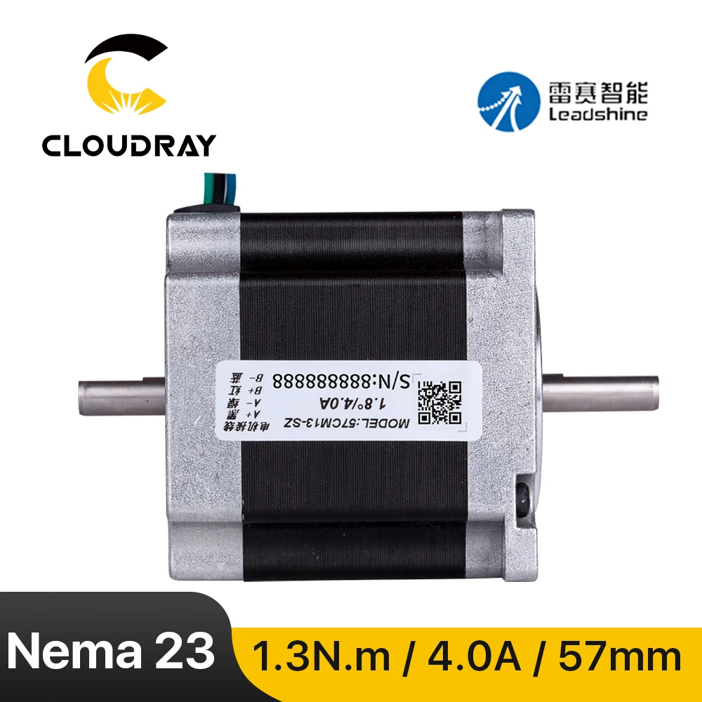 Leadshine Nema 23 silnik krokowy (57CM13-SZ) 4.0A 1.3N.m podwójna oś 2 fazy dla CNC Router maszyna grawerująca 3D drukarki