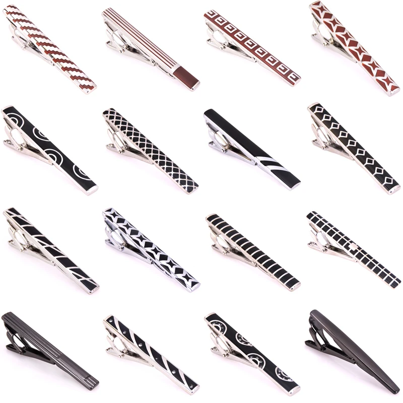 Brand new high quality enamel craft exquisite pattern pattern tie clip men's wedding business formal tie clip wholesale