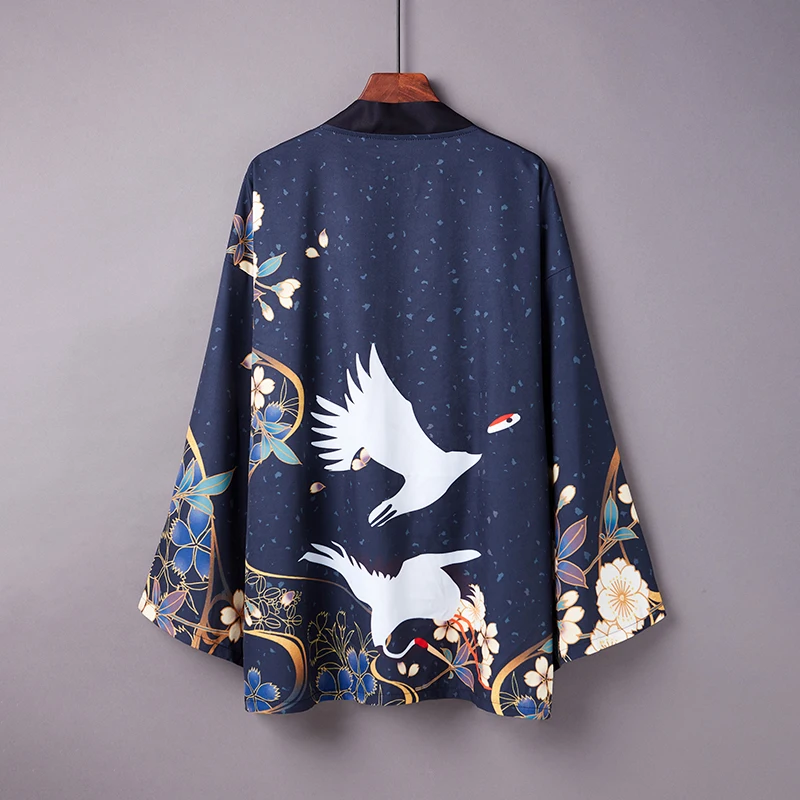 Chinese Style Harajuku Shirt Man Women Blouse Cosplay Anime Clothes Beach Summer Female Japanese Kimono Cardigan Obi Yukata Ropa