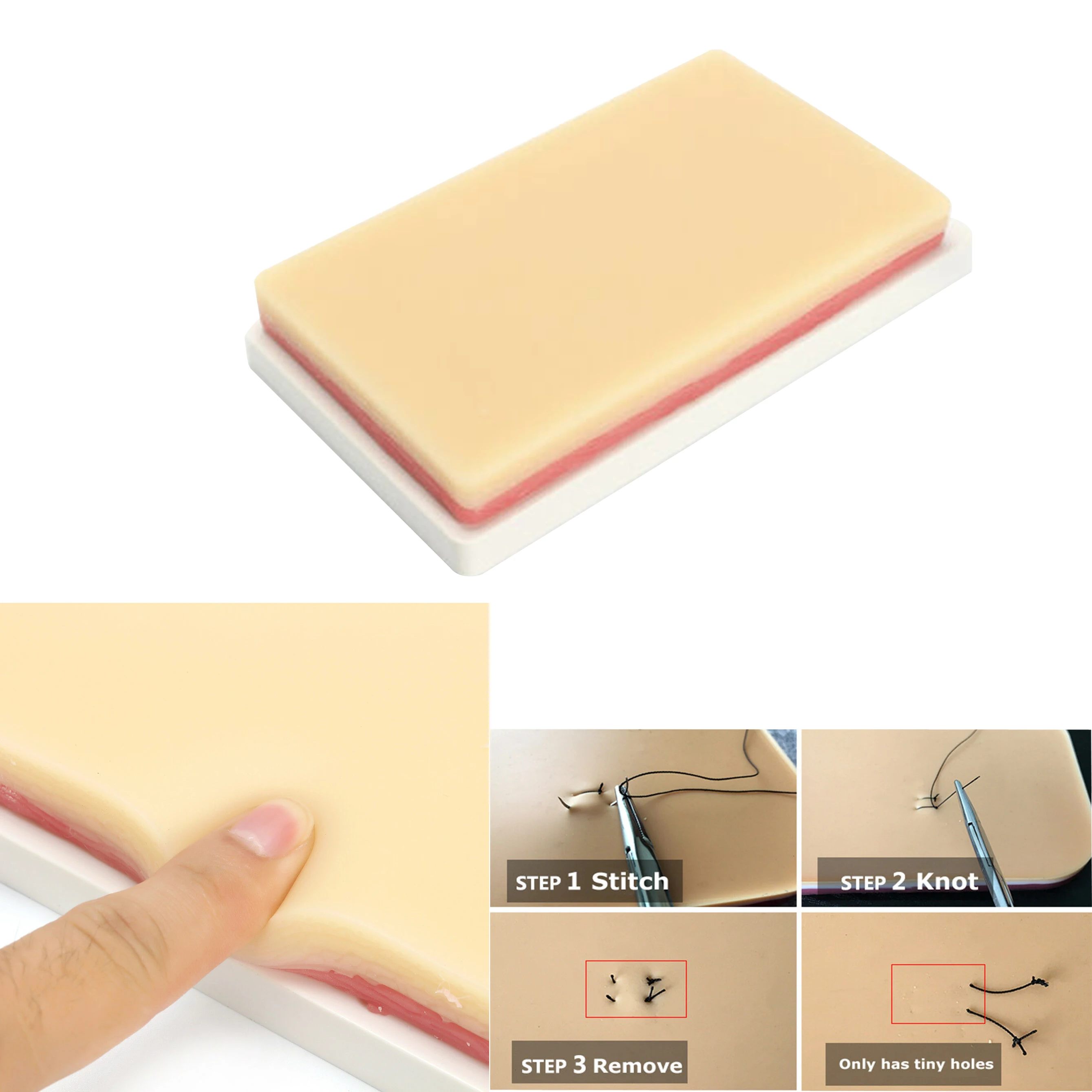 

New Human Skin Silicone Model Pad Medical Suture Training Student Nurse Practice Suture pad
