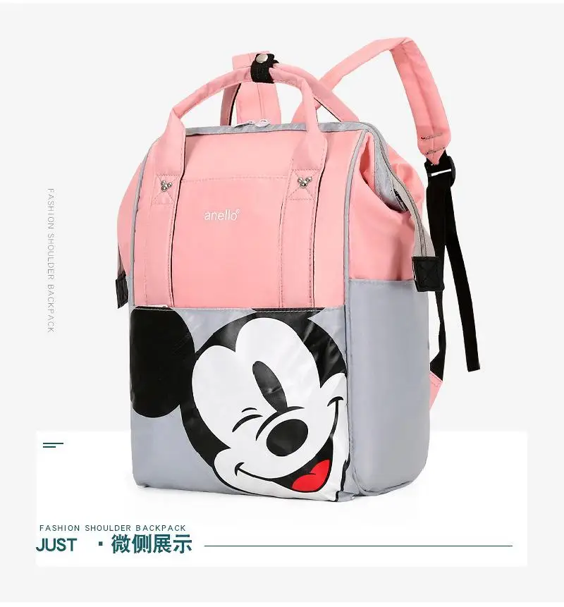 Disney Mickey Minnie torba na pieluchy wielofunkcyjna duża pojemność moda dla niemowląt mama towary mokry plecak Nappy akcesoria ciążowe