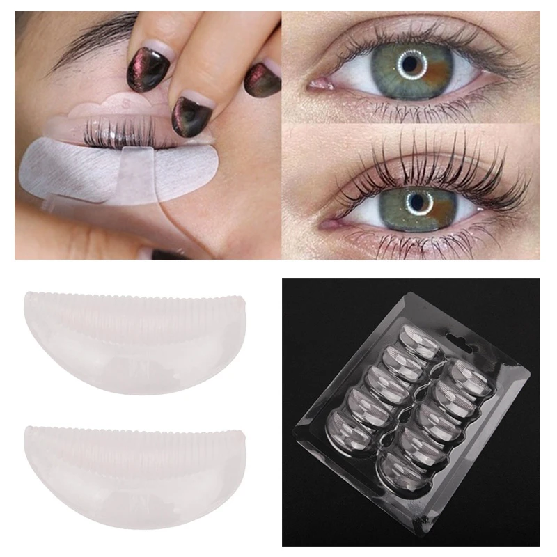 10pcs Silicone Eyelash Perming Permanent Perm Curler Lifting False Fake Patches Lashes Assistant Lash ToolsEyelash Shield Pad