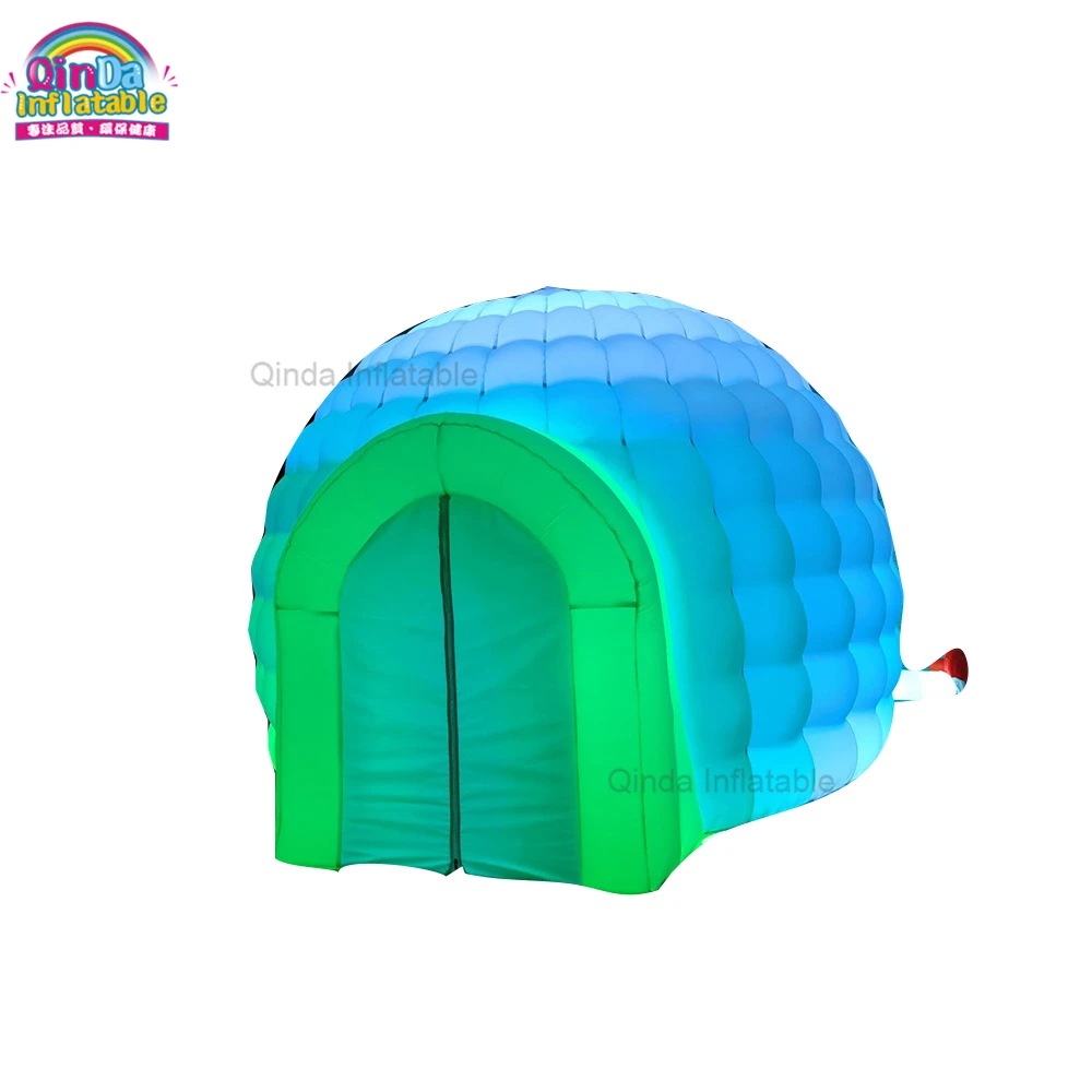 

Lighted Inflatable Dome Tent Rooftop Building Led Inflatable Igloo Tent For Display