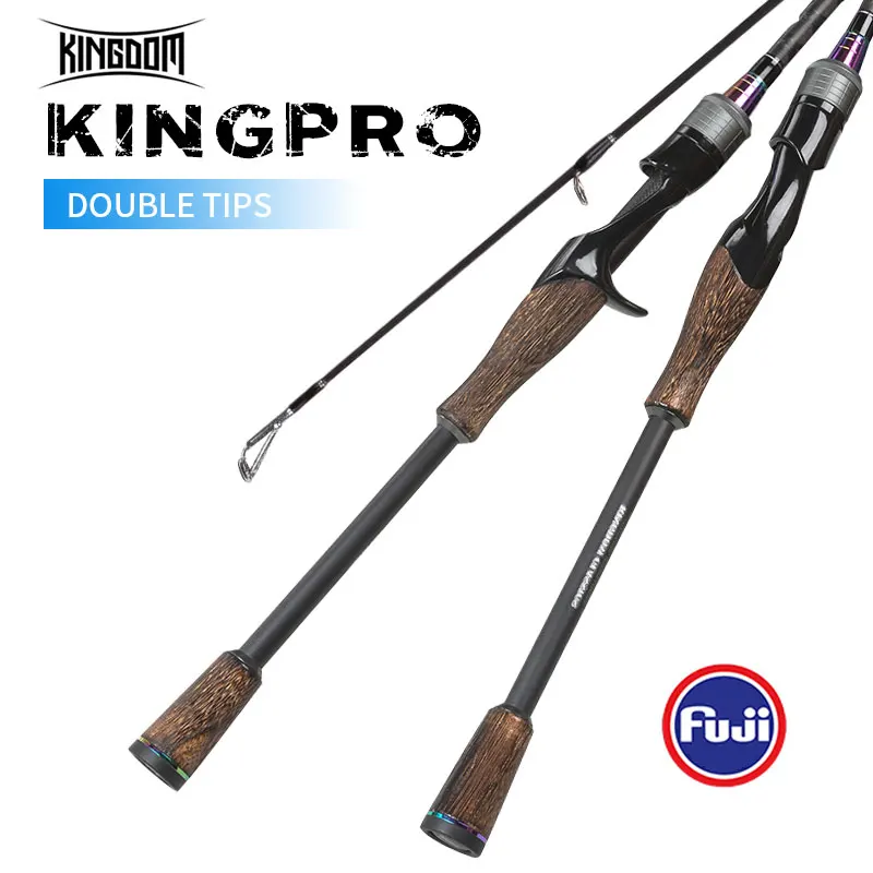 

KINGDOM KINGPRO Lure Fishing Rod 1.8m 2.1m 2.4m 2pcs Double Tips M/ML Power Spinning Casting Rod Saltwater Rod Freshwater Rods