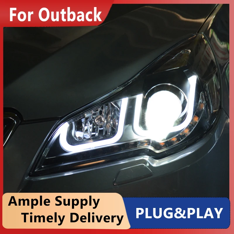 Car Styling Head Lamp for Subaru Outback Headlights 2010-2016 Outback LED Headlight Angel Eye DRL Hid Bi Xenon Auto Accessories