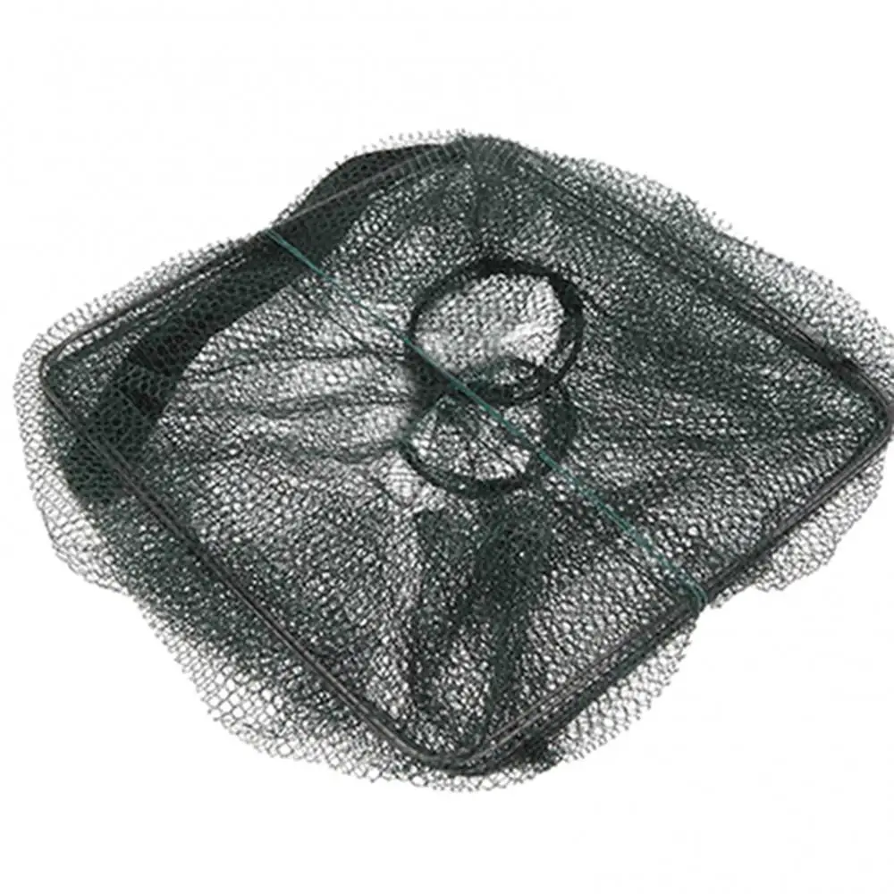 Fishing Net Green Nylon Foldable Fish Crawdad Minnow Fishing Bait Trap Cast Dip Net Cage Shrimp Basket Fishing Accessories