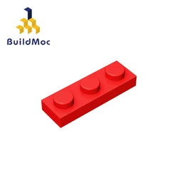 BuildMOC-Placa de ensamblaje Compatible con partículas, 1x3, piezas de bloques de construcción, bricolaje, educación de historias