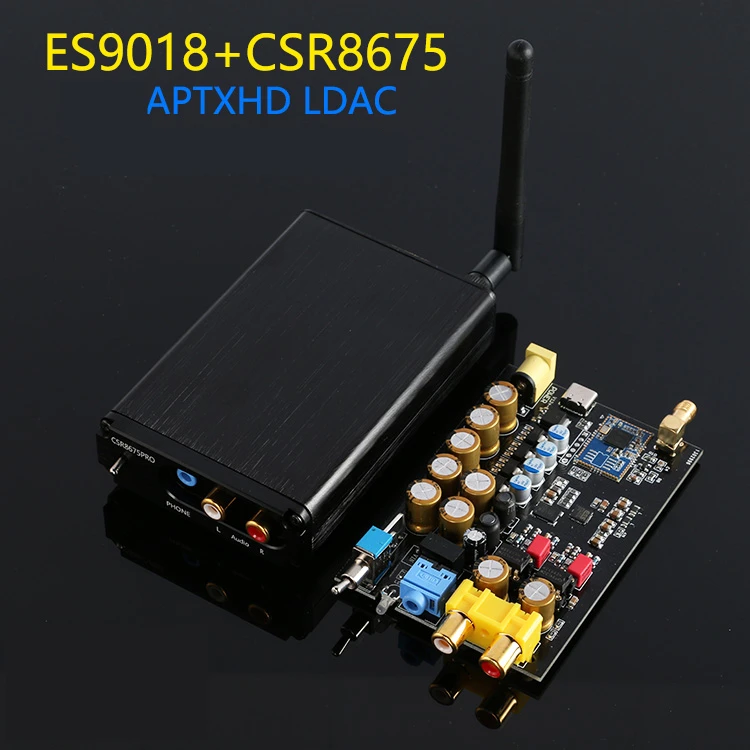 

CSR8675 Bluetooth 5.0 audio receiver + DAC PCM5012 / ES9018K2M Audio decodersupport LDAC / APTX-HD