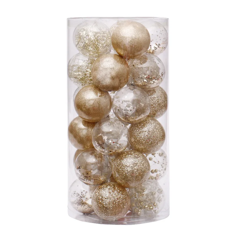 

Adornos Navidad Natal Christmas Ball Set, Plastic Balls, X-Mas Tree Decoration, 6cm