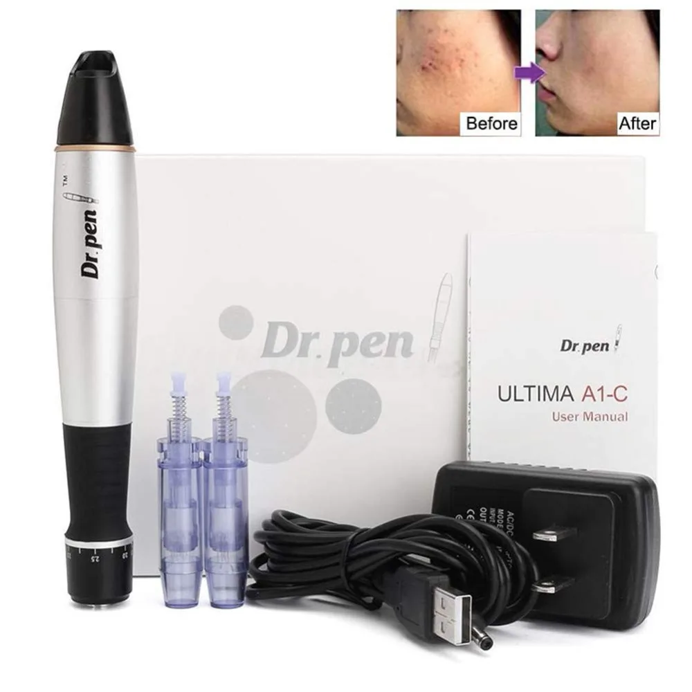 Dr Pen Ultima A1 Filaire Microneedle Stylo Cosmétique, Ling Grossier, Derma Pen, 5 Niveaux de Vitesse, Micro illac, Mésothérapie, Dispositif de