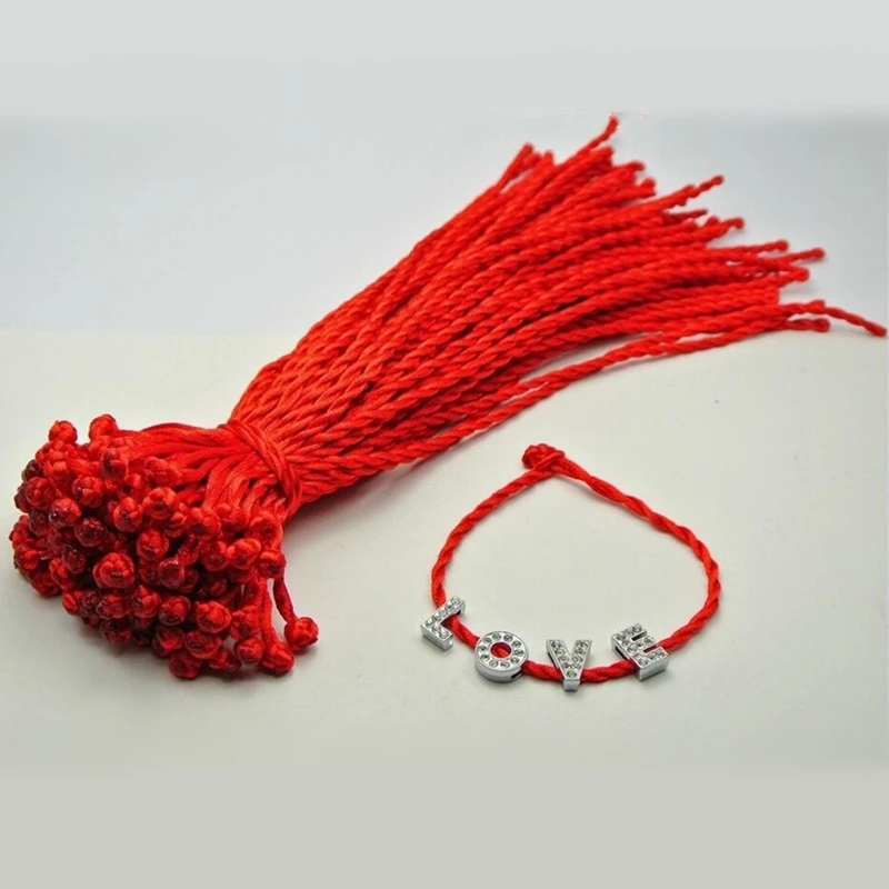 

Wholesale 30pc/lot Cute Girls Good Luck Red String Bracelets Handmade Cord Lucky Couple Friendship Jewelry Party Gift