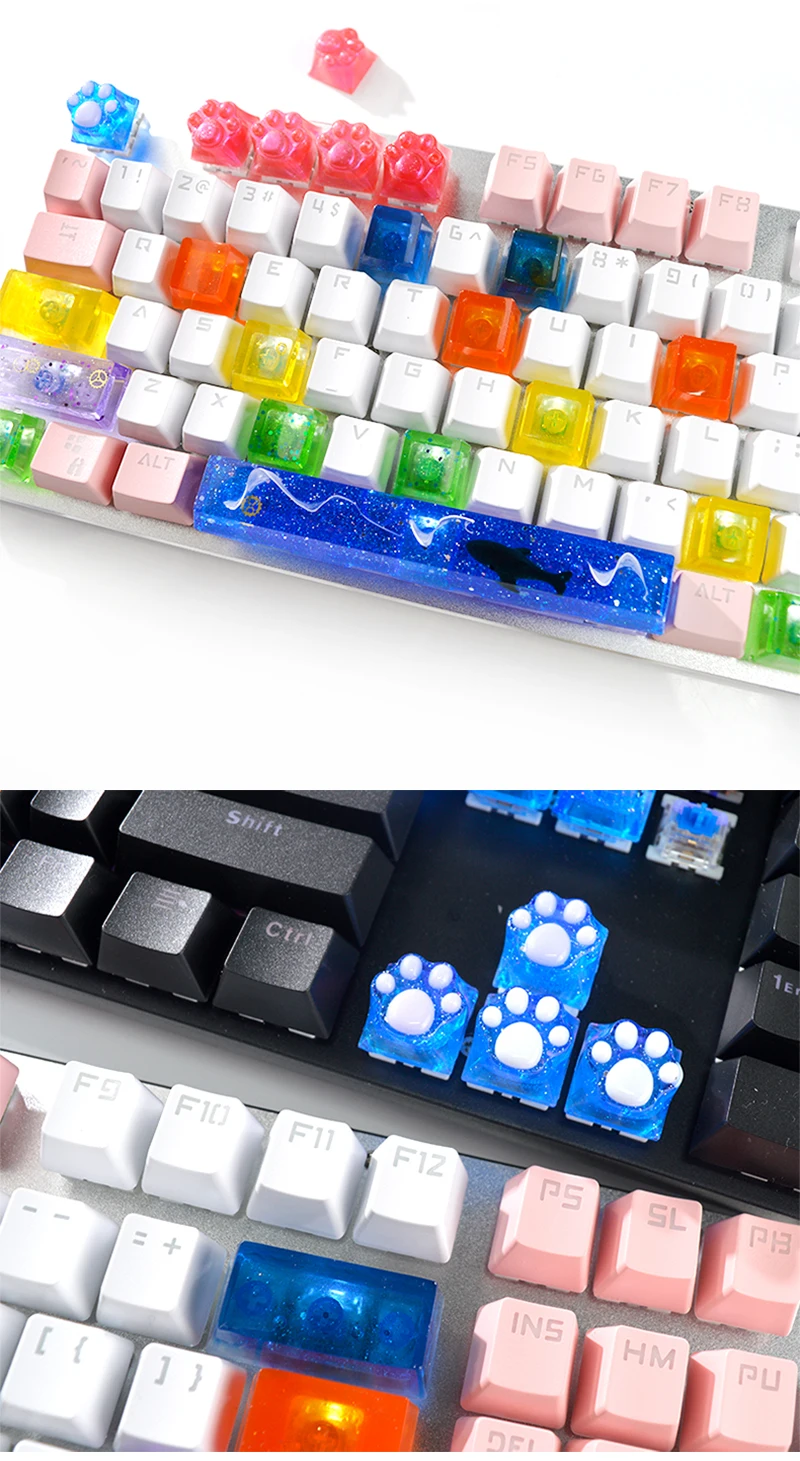 TC156 DIY Set Manual Mechanical Gaming Keyboard Key Caps Resin Clavier Silicon Molds Keycap Mold For Art Epoxy Handmade Crafts