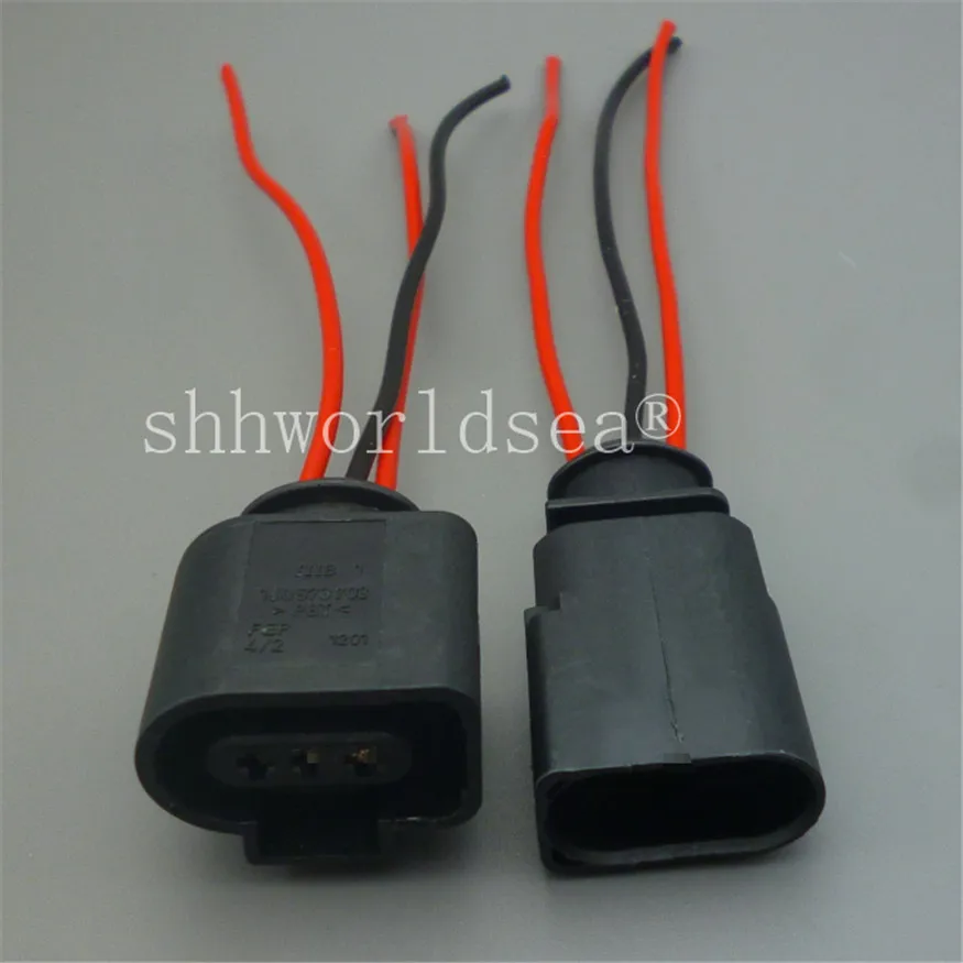 Shhworldsea 1J0973703 3D0973703 For VW Passat Golf Jetta For Audi A3 A4 A5 A6 Q5 Q7 Camshaft Cam Sensor 3 Pin Wire Connector