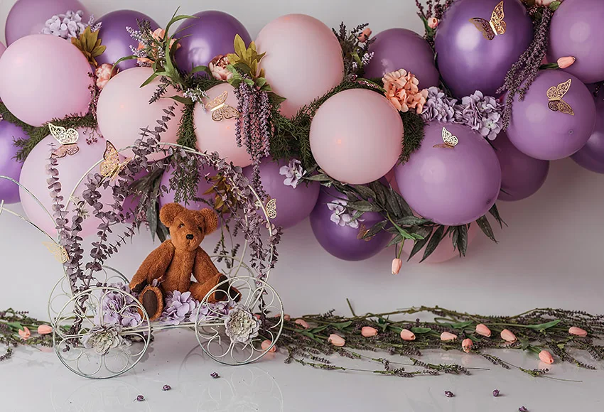 Avezano-fondos de fotografía para decoración de estudio fotográfico, telón de fondo con diseño de pastel, Smash, fiesta de cumpleaños, globos, flores, recién nacidos, Baby Shower