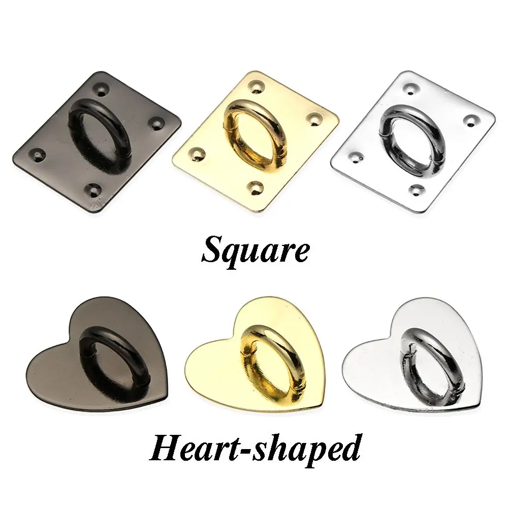 Phone Case Square Buckle Heart Shape Buckle Adhesive Hooks Metal Buckle DIY Pendant Phone Hooks Mobile Phone Holders