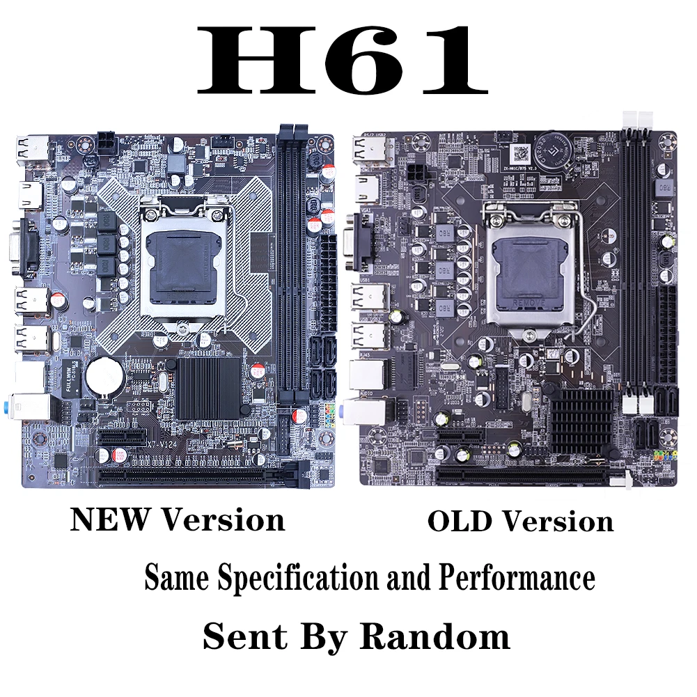 H61 LGA 1155 Motherboard DDR3 Dual Channels Memory 16G For Intel LGA1155 Core I3 I5 I7 Xeon CPU Computer Mainboard Placa mae