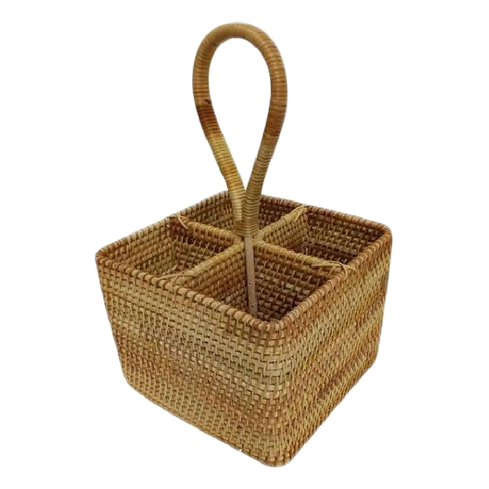 

New Wicker Wicker Storage Basket Multi Purpose Storage Basket For Living Room Desktop Hand Made Family Wine Storage Rack