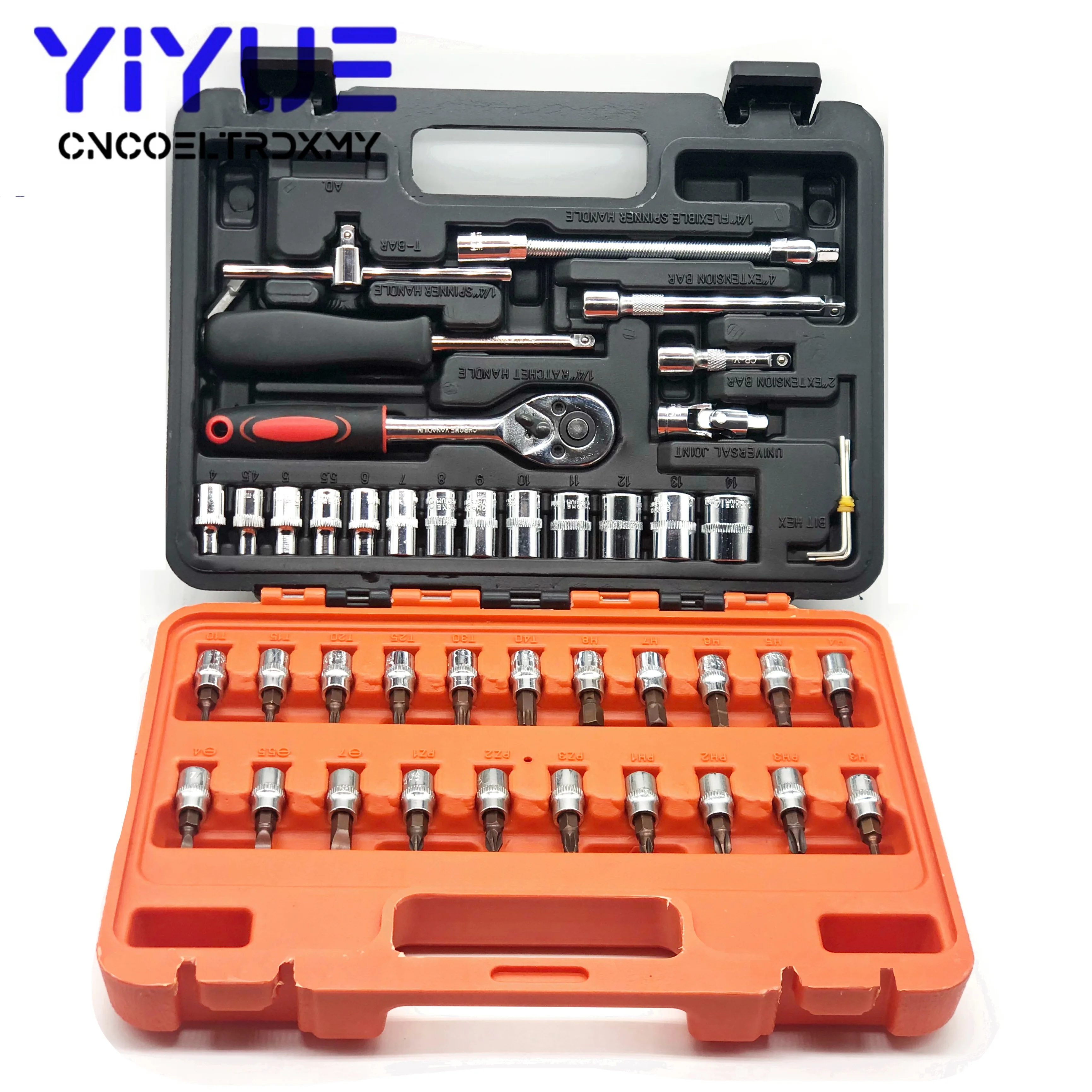 

46PCs Car Repair Tool Set Mechanic Tool Kits Screwdrivers Ratchet Spanner Wrenches Sockets