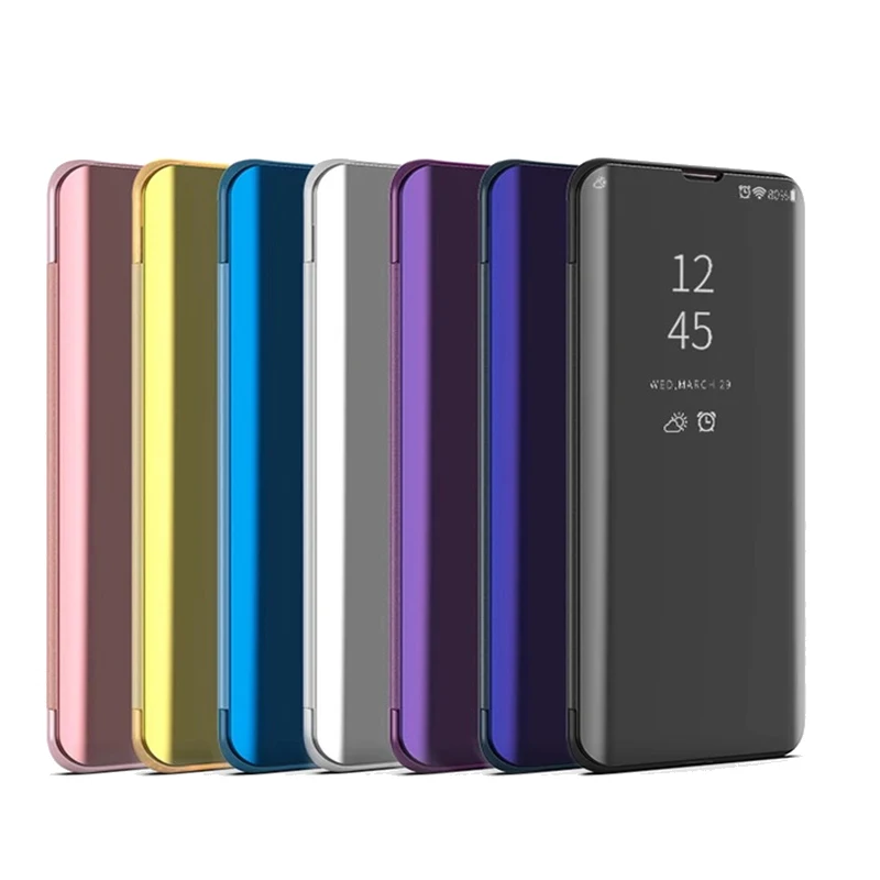 For Samsung S 9 S9 Plus Case Smart Flip Stand View Mirror Case S9Plus Cover Protective Leather Case for Galaxy S9 Plus S9+ G965