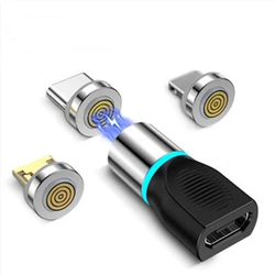 Magnetic Adapter Micro to Type C to Type C Converter Micro to Lightning Magnet Adapter DataOTG for iPhone Samsung Xiaomi