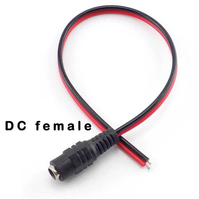 Konektor Jack 5.5X2.1Mm Kabel Ekstensi Daya DC Adaptor Colokan Betina untuk Kamera CCTV Kabel Kabel DC Strip LED