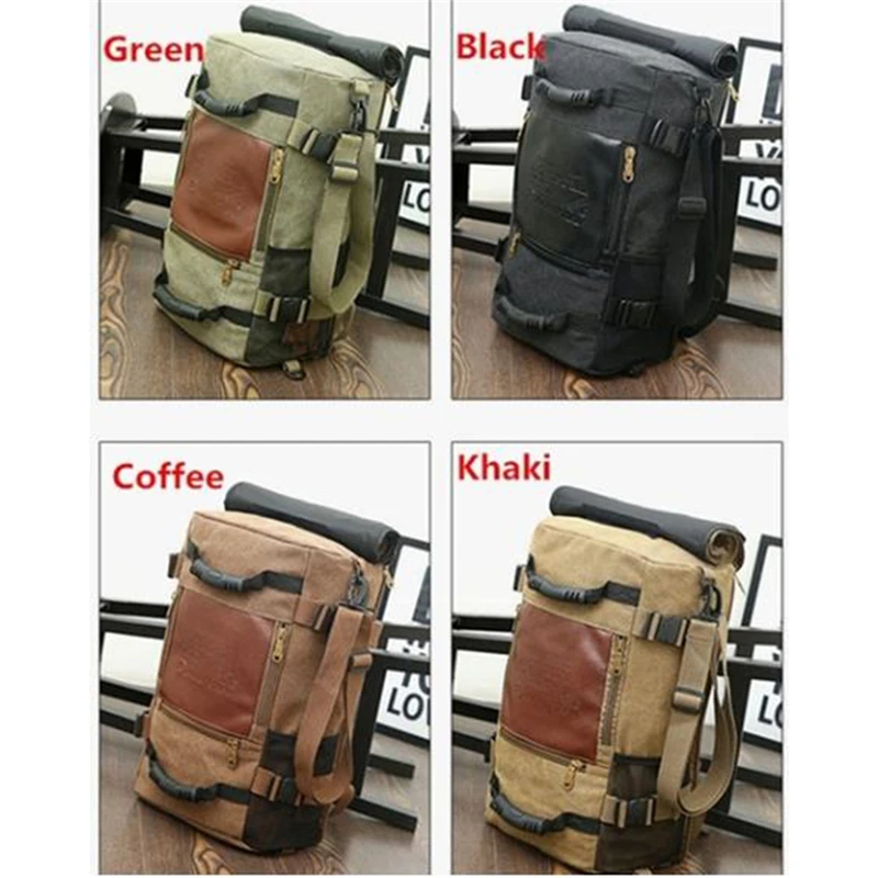 Large Capacity Men\'s Backpack Travel Bag Sports Casual Canvas Backpacks For Male Mutifunctional Out Door Bags School Bags Pack