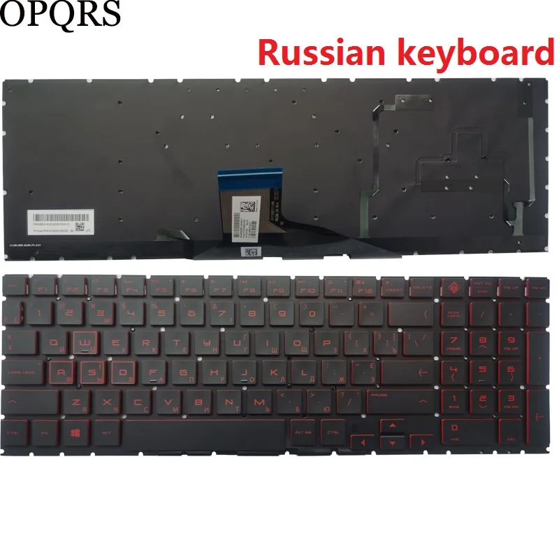 Russian RU/US/UK/French FR/German GR/Spanish SP laptop keyboard for HP 15-DH 15-DC DC0003la DC005TX TPN-C144 Q211 C143 backlight