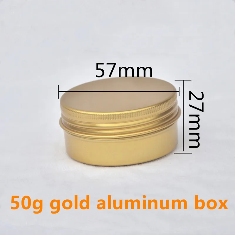 50g ML Aluminum Cream Tins Wholesale Hand Cream Tin Containers Tea/Hair Wax/Jewelry Pot Handmade Soap Threaded Aluminum Box