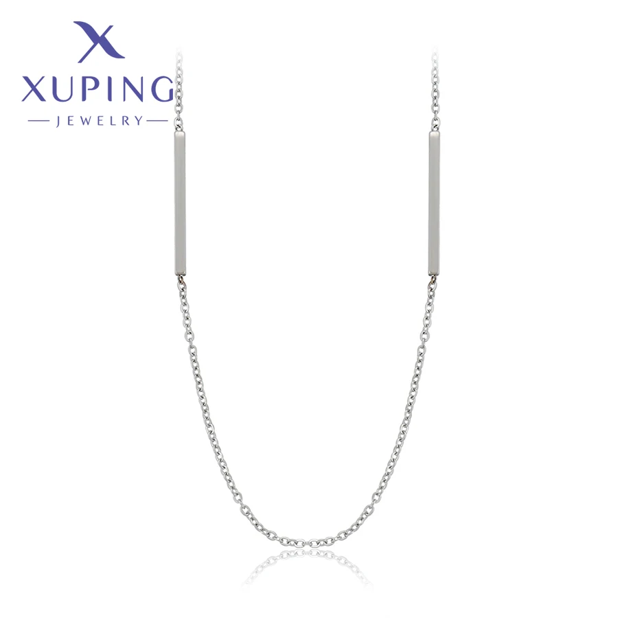 Xuping Jewelry Simple Link Architectural Style Necklace Chain For Women A00281354