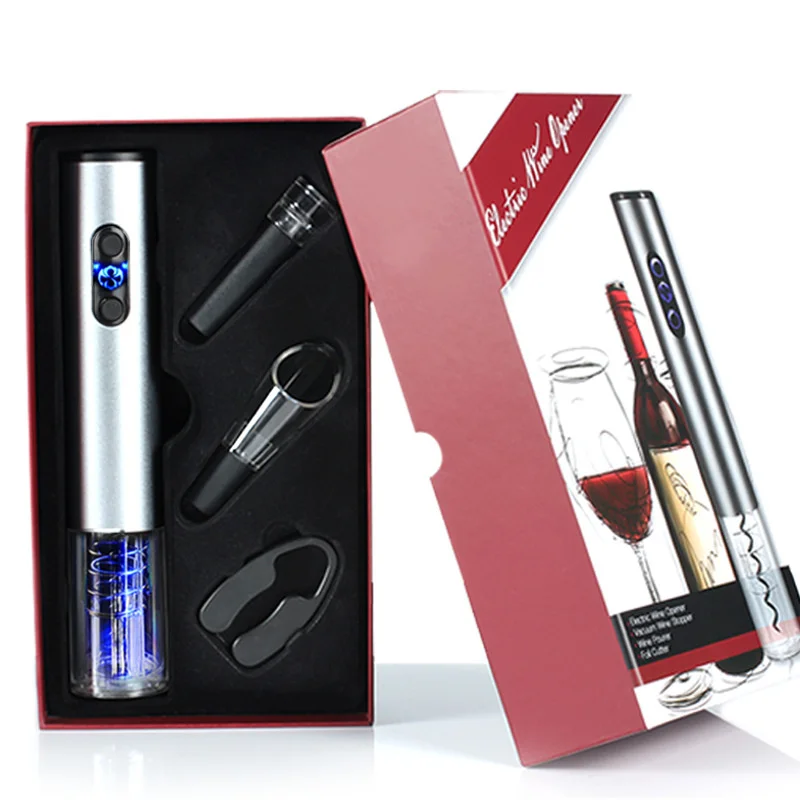 

Electric Wine Bottle Opener Four Piece Bottle Opener Set USB/Battery Pourer Wine Stopper Paper Cutter