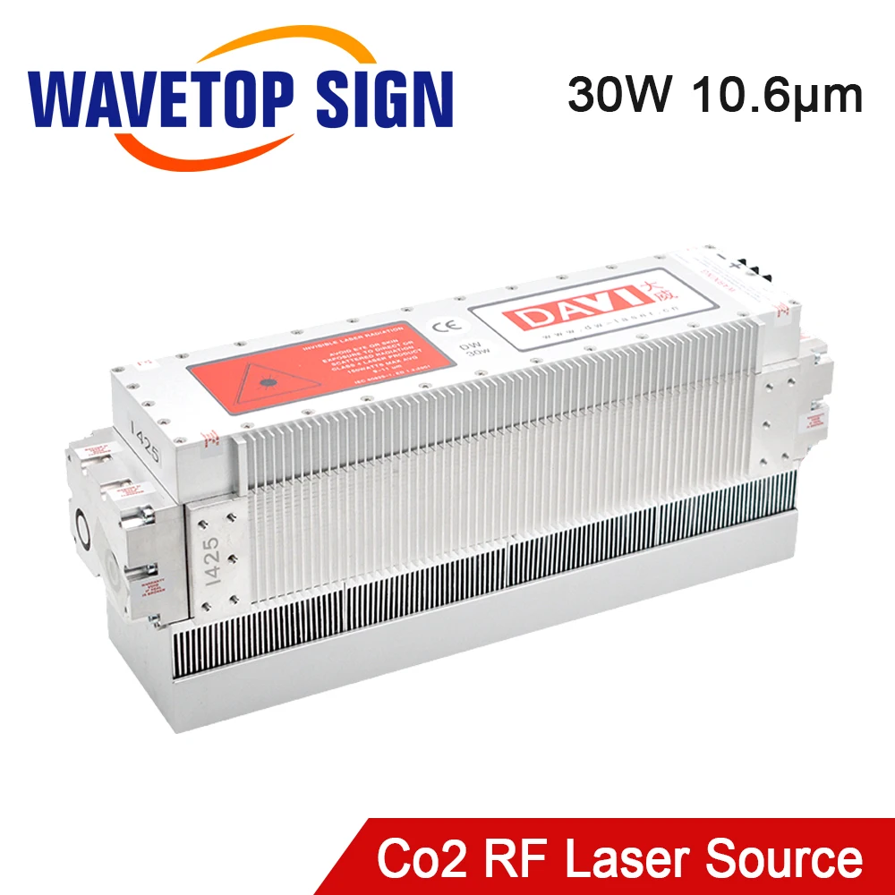 WaveTopSign DAVI CO2 RF Laser Source 30W Wavelength 10.6um Laser Module Connector RJ45 Type for Co2 Laser Tube Laser Cutting