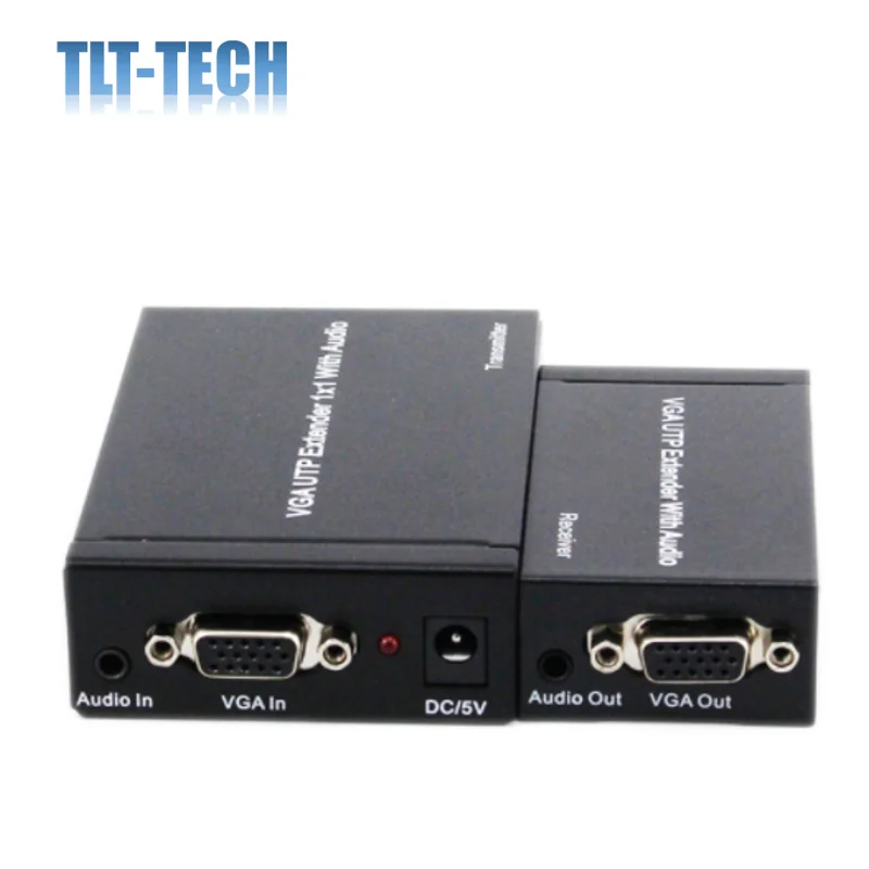 VGA Cat5e Cat6 Extender 1000ft Video Repeater Over Ethernet Cable, up to 300m, Sender+Receiver