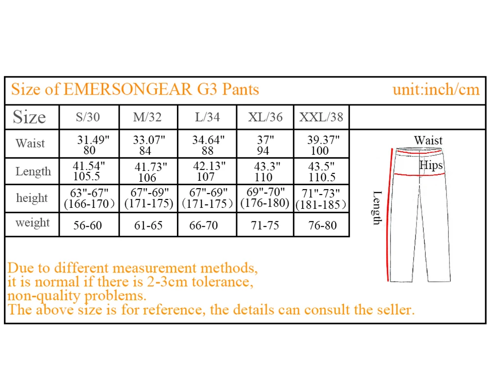 EMERSONGEAR G3 New Combat Pants Hunting Abrasion Trousers Tactical Combat Pants with Knee Pads Emerson EM9351