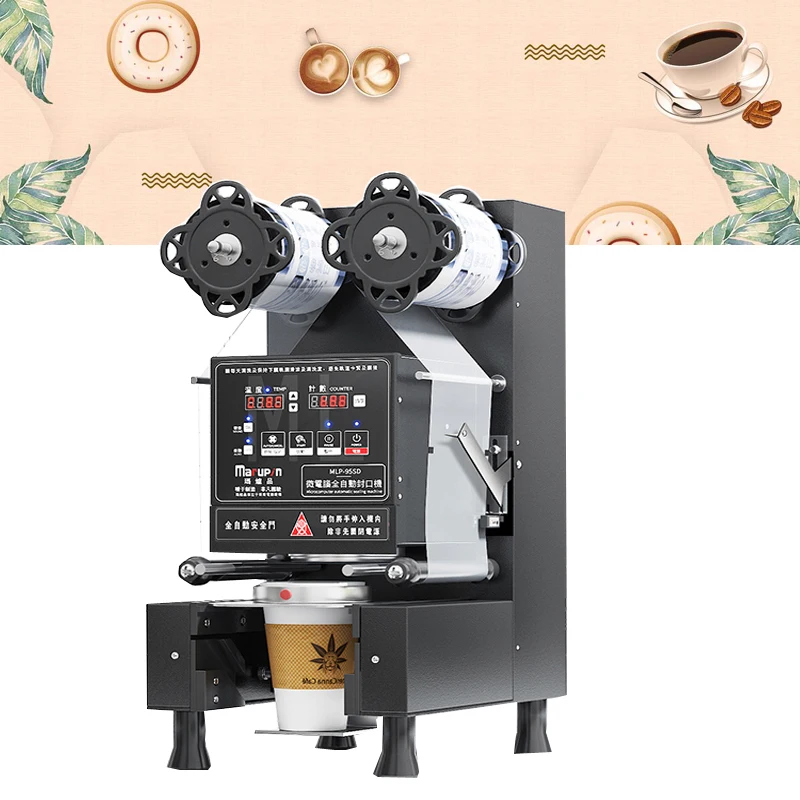 

9/9.5cm Cup Diameter Manual Cup Sealing Machine 220V/110V Plastic or Paper Bubble Tea Cup Sealer for Milk Tea Shop