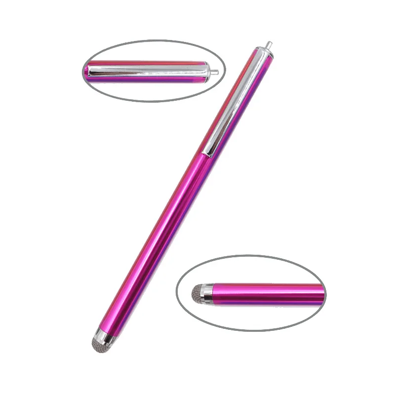 Metal Fiber Tip Pen with Stylus for Touch Screen Touching Penuniversal Stylus Pen Bulk for Smart Phone 5 Pieces/Lot