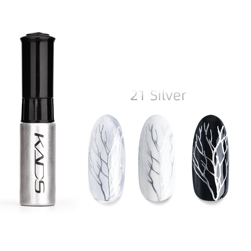 KADS Nail Art Stamping Polish 1 Bottle White Black Gold Stamping Nail Lacquer of Acrylic Paint Tool Beauty Decoration Vernish