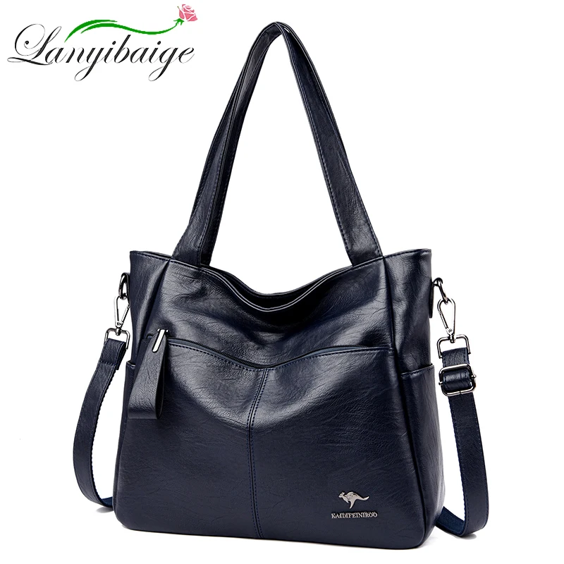 Large Capacity PU Leather Shoulder Crossbody Bags For Women Casual Ladies Messenger Bag Purses And Handbags Luxury Designer