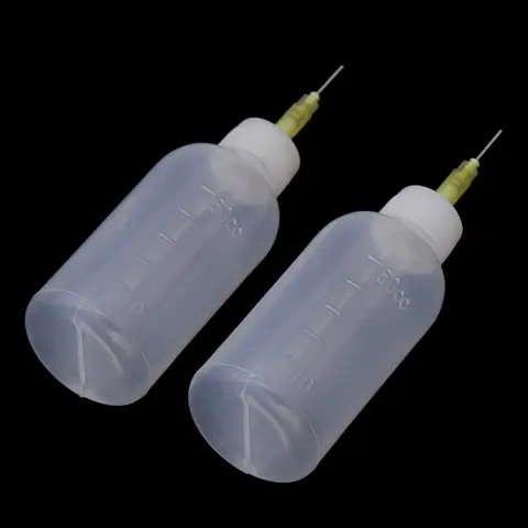 2PCS 50ml 플라스틱 도자기 도구 투명 짜기 진흙 병 포인트 라인 장식 DIY 공예 만들기 도구 액세서리