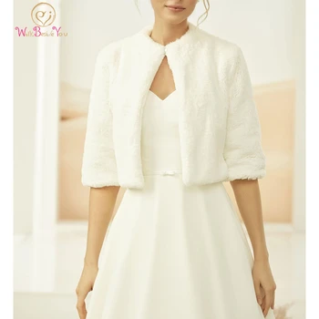 Kunstpelz-Brautjacke, elfenbeinfarben, Braut-Vertuschung, Hochzeit, Wickeltuch, 2023, Achselzucken, Braut-Cape, Zubehör, formelle Party, Damen, Winter, warm